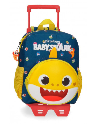 MOCHILA ADAP.28CM.C/CARRO BABY SHARK MY GOOD FRIEND